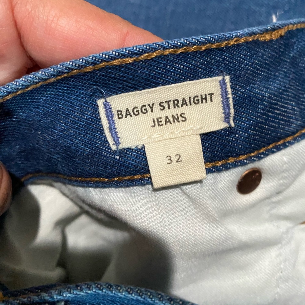 Madewell‎ Baggy Straight Classic Blue Women's Jeans 32 - Picture 5 of 9
